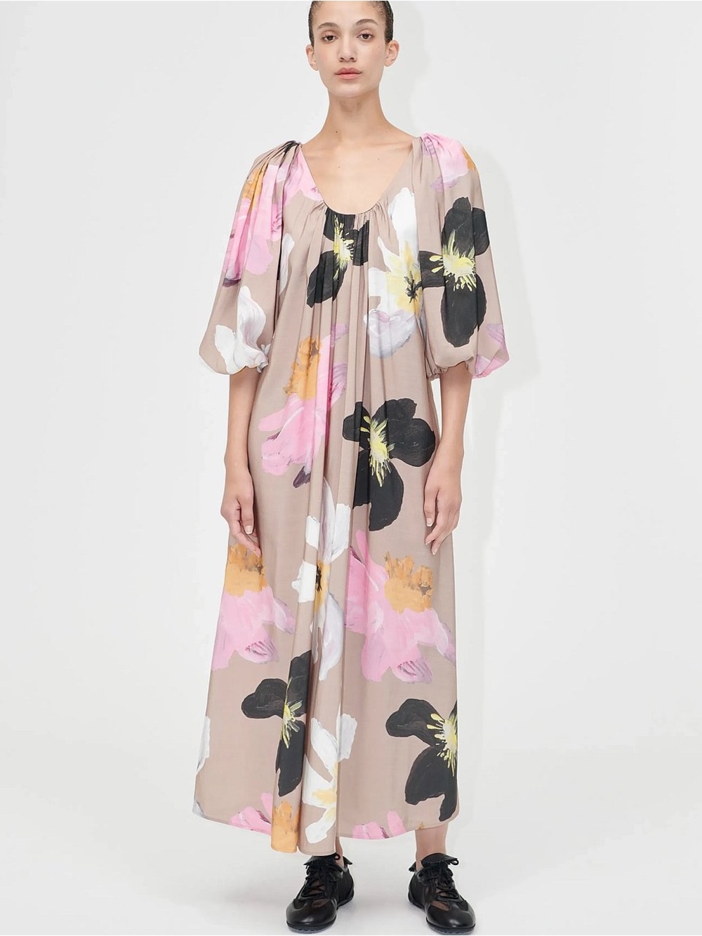 NEW Stine Goya women Gathered crepe maxi dress